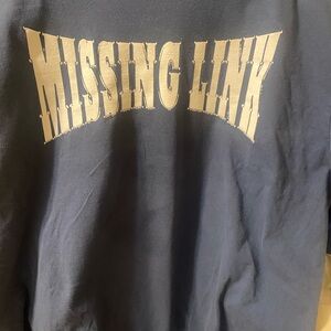 Missing Link men’s XL Navy Tee with White Chest Print